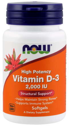NOW Vitamin D-3 2000 М.Е. (240 кап)